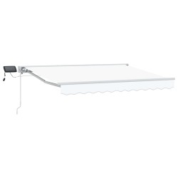 Cadre de store manuel avec LEDs Blanc 3 x 2,5 m 546549546549