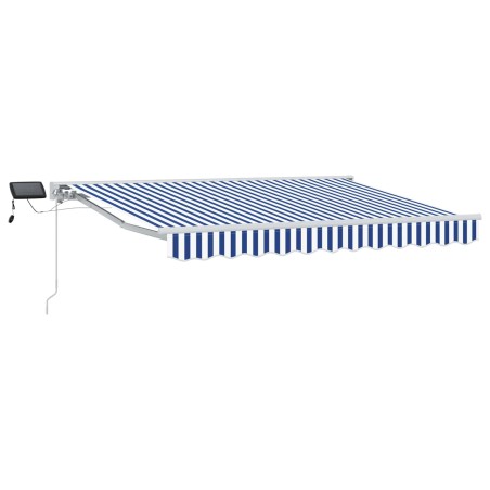 Cadre de store manuel avec LEDs Bleu et Blanc 3,5 x 2,5 m 546550546550