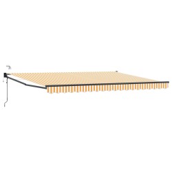 Auvent rétractable électrique Jaune et blanc 4 x 2 m 546554546554