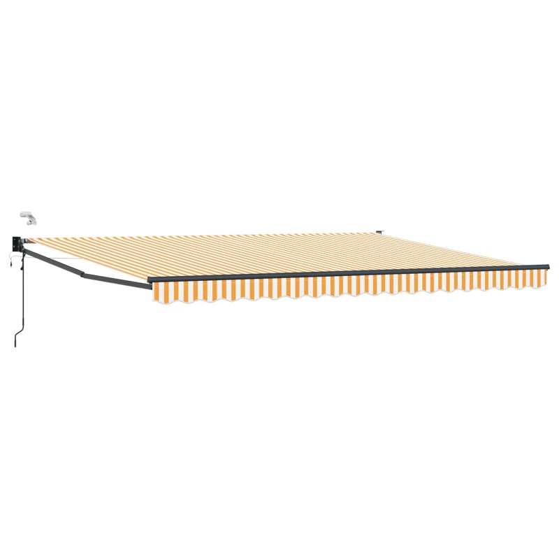 Auvent rétractable électrique Jaune et blanc 4 x 2 m 546554546554