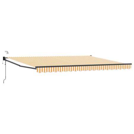 Auvent rétractable électrique Jaune et blanc 4 x 2 m 546554546554