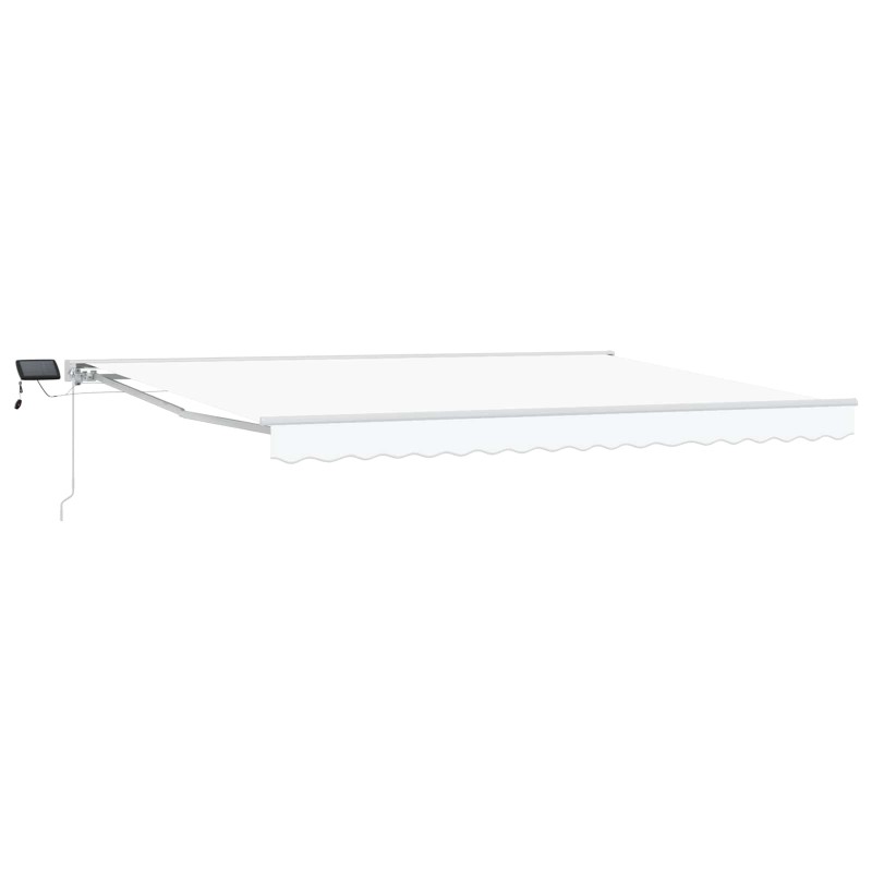 Cadre de store manuel avec LEDs Blanc 4 × 3,5 m 546561546561