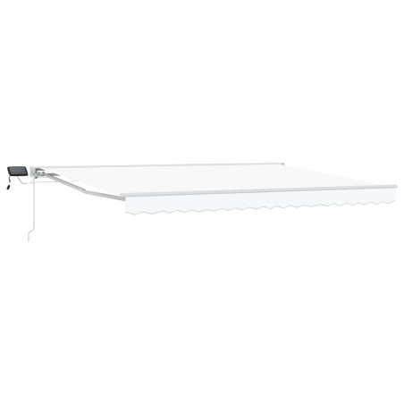 Cadre de store manuel avec LEDs Blanc 4 × 3,5 m 546561546561