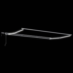 Cadre de store manuel avec LEDs Jaune et Gris 4,5 × 3 m 546562546562