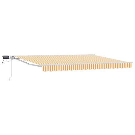Cadre de store manuel avec LEDs Jaune et blanc 4,5 × 3 m 546565546565