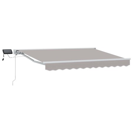 Cadre de store manuel avec LEDs Gris clair 3,5 x 2,5 m 546574546574
