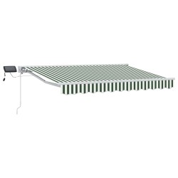 Cadre de store manuel avec LEDs Vert et blanc 3,5 x 2,5 m 546582546582