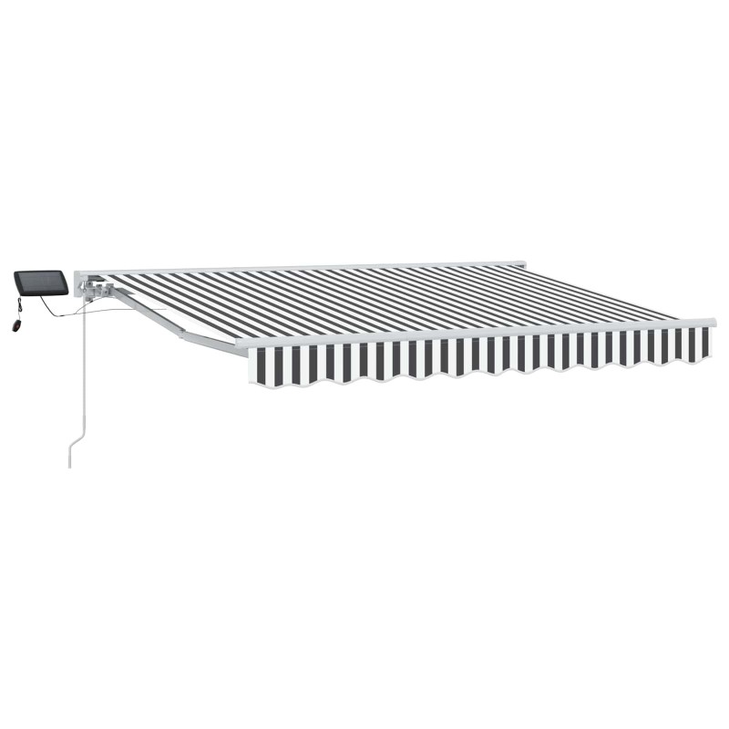 Cadre de store manuel avec LEDs Anthracite et blanc 3 x 2,5 m 546588546588