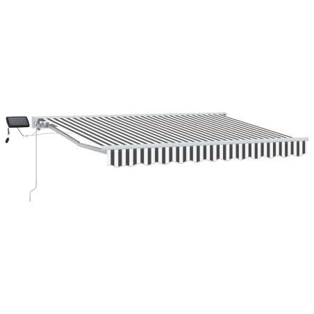 Cadre de store manuel avec LEDs Anthracite et blanc 3 x 2,5 m 546588546588