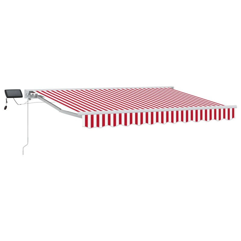 Cadre de store manuel avec LEDs Rouge et Blanc 3 x 2,5 m 546590546590