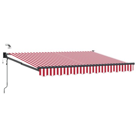 Auvent rétractable électrique Rouge et blanc 3 x 2,5 m 546608546608