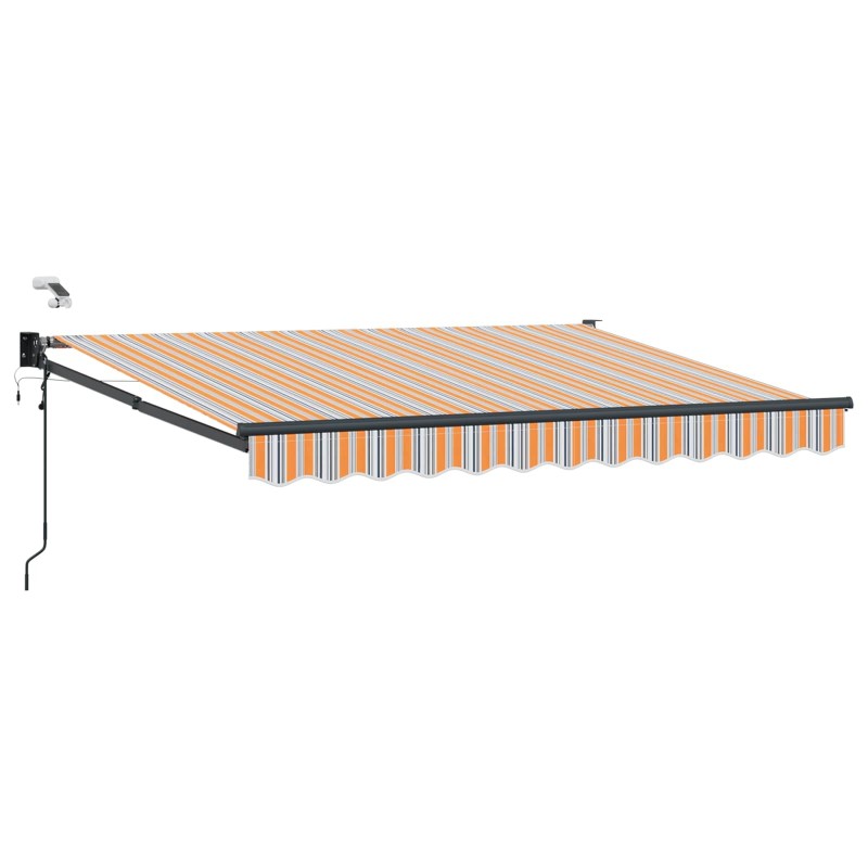 Auvent rétractable électrique Bleu et Orange 3,5 x 2 m 546618546618