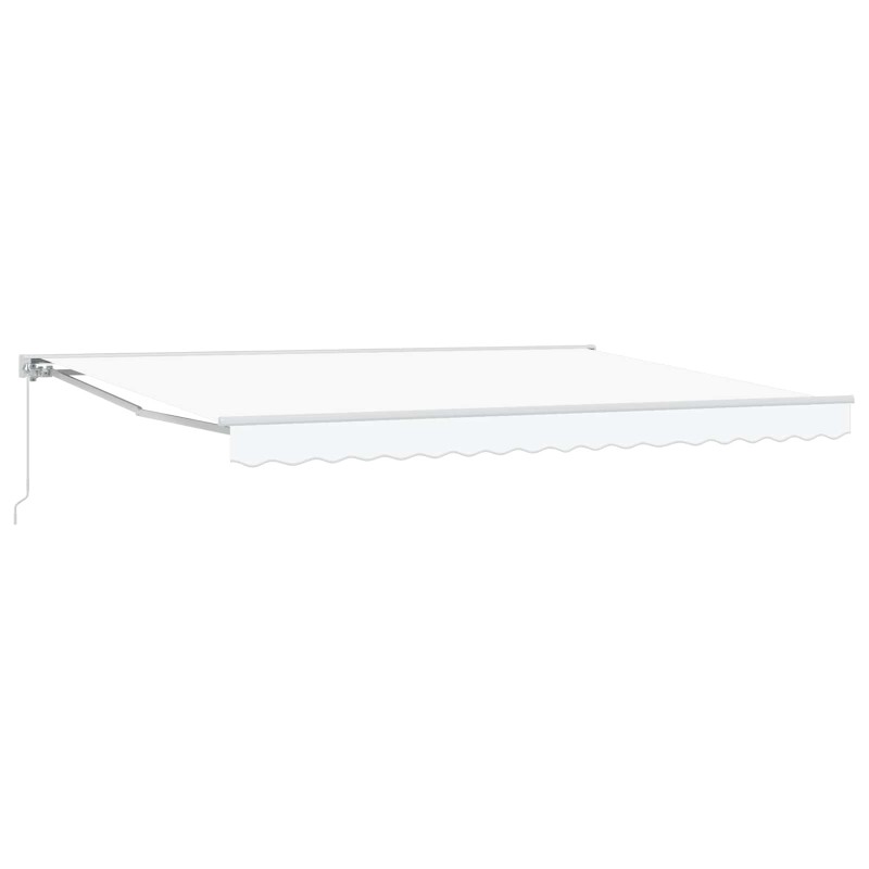 Auvent rétractable manuel Blanc 4,5 × 3 m 546648546648