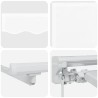 Auvent rétractable manuel Blanc 4,5 × 3 m 546648546648