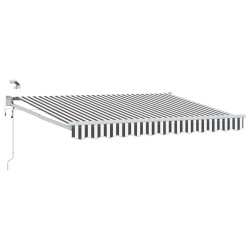 Auvent rétractable électrique Anthracite et blanc 3,5 x 2,5 m 546655546655
