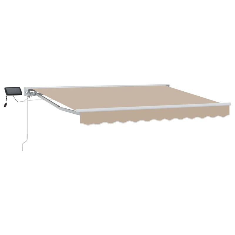 Cadre de store manuel avec LEDs Beige 3,5 x 2,5 m 546656546656
