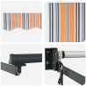 Auvent rétractable électrique Gris et orange 3,5 x 2 m 546672546672