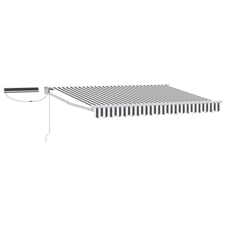 Auvent rétractable électrique Anthracite et blanc 3 x 2,5 m 546705546705