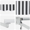 Auvent rétractable électrique Anthracite et blanc 3 x 2,5 m 546705546705