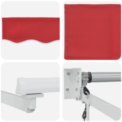Auvent rétractable électrique Rouge 3,5 x 2 m 546713546713