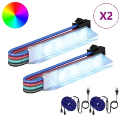 Bande LED 2 pcs Noir et Multicolore 1745 mm Cuivre et plastique 546721546721