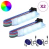 Bande LED 2 pcs Noir et Multicolore 1745 mm Cuivre et plastique 546721546721