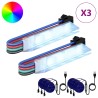 Bande LED 2 pcs Noir et Multicolore 1745 mm Cuivre et plastique 546723546723