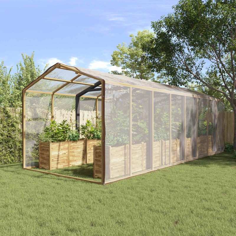 Bâche avec œillets Transparent 6 x 8 m Polyéthylène 546731546731
