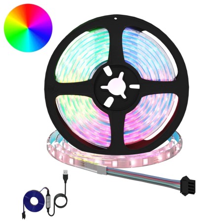 Bande LED 2 pcs Noir et Transparent 210 x 0,8 x 0,3 cm 546748546748