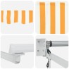 Auvent rétractable électrique Jaune et blanc 3 x 2,5 m 546785546785