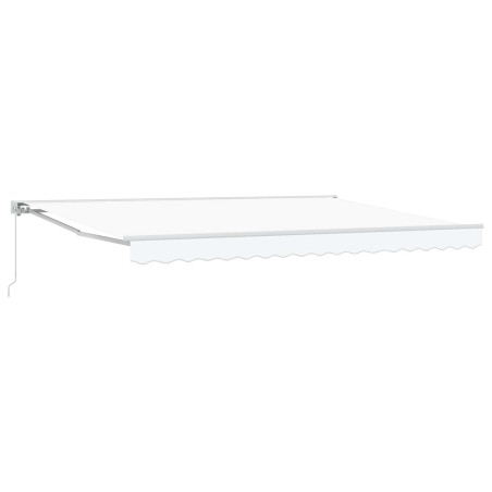 Auvent rétractable manuel Blanc 4 × 3,5 m 546788546788