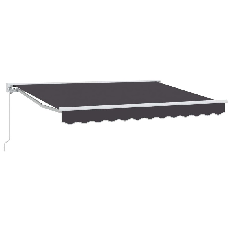 Auvent rétractable manuel Anthracite 3,5 x 2,5 m 546798546798