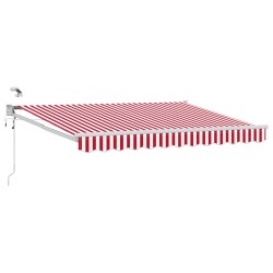 Auvent rétractable électrique Rouge et Blanc 3,5 x 2,5 m 546811546811