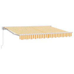Auvent rétractable manuel Orange 3,5 x 2,5 m 546812546812