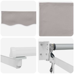 Auvent rétractable électrique Gris clair 3,5 x 2,5 m 546832546832