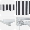 Auvent rétractable manuel Anthracite et blanc 4,5 × 3 m 546858546858