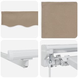 Auvent rétractable manuel Beige 4 × 3 m 546874546874