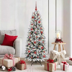 Sapin de Noël artificiel avec 150 LED avec support Blanc 150 cm 546889546889