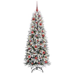 Sapin de Noël artificiel avec 150 LED avec support Blanc 150 cm 546889546889