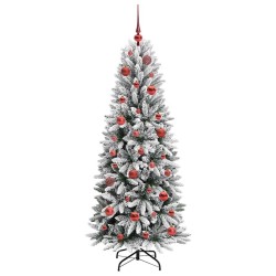 Sapin de Noël artificiel avec 150 LED avec support Blanc 150 cm 546889546889
