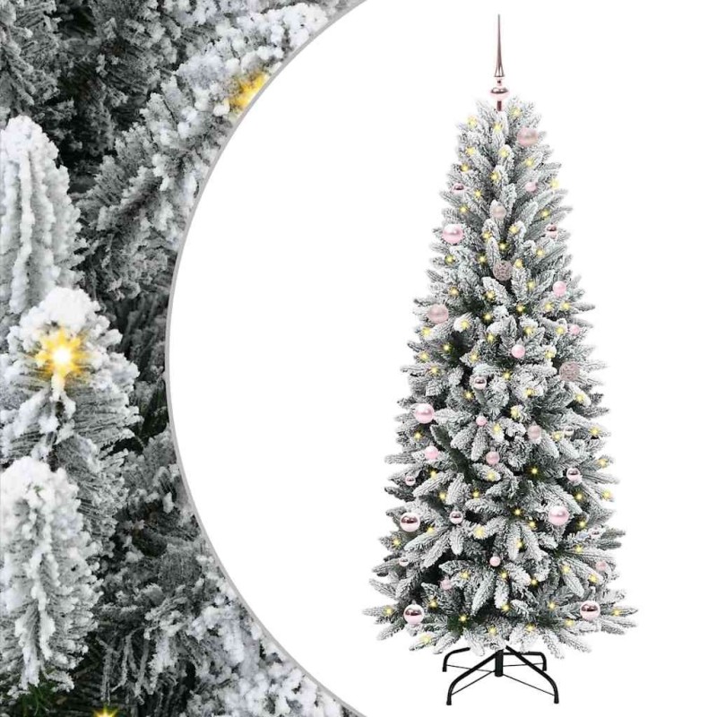 Sapin de Noël artificiel avec 150 LED avec support Blanc 150 cm 546890546890