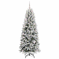 Sapin de Noël artificiel avec 150 LED avec support Blanc 150 cm 546890546890