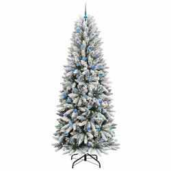 Sapin de Noël artificiel avec 300 LED avec support Blanc 240 cm 546891546891