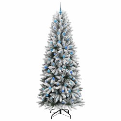 Sapin de Noël artificiel avec 300 LED avec support Blanc 240 cm 546891546891