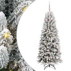 Sapin de Noël artificiel avec 300 LED avec support Blanc 180 cm 546892546892