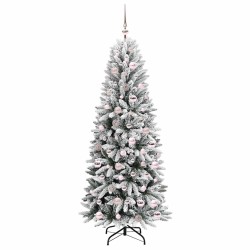 Sapin de Noël artificiel avec 300 LED avec support Blanc 180 cm 546892546892