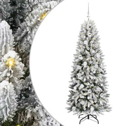 Sapin de Noël artificiel avec 300 LED avec support Blanc 180 cm 546893546893