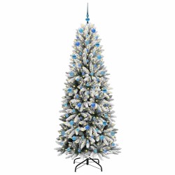Sapin de Noël artificiel avec 300 LED avec support Blanc 210 cm 546894546894