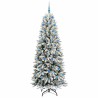 Sapin de Noël artificiel avec 300 LED avec support Blanc 210 cm 546894546894