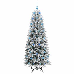 Sapin de Noël artificiel avec 300 LED avec support Blanc 210 cm 546894546894